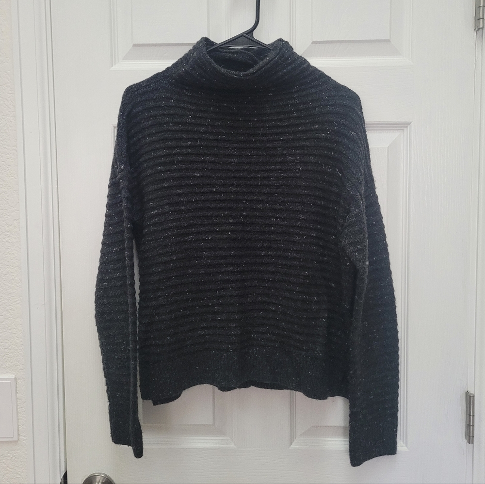 Madewell Ribbed Mock Neck Sweater, Sz Medium
